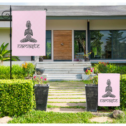 Lotus Pose Large Garden Flag - Double Sided