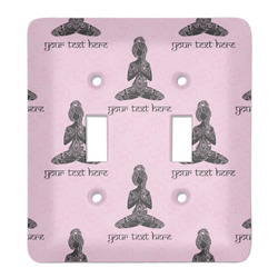 Lotus Pose Light Switch Cover (2 Toggle Plate) (Personalized)