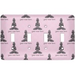 Lotus Pose Light Switch Cover (4 Toggle Plate) (Personalized)