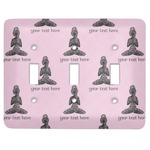 Lotus Pose Light Switch Cover (3 Toggle Plate) (Personalized)