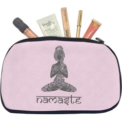 Lotus Pose Makeup / Cosmetic Bag - Medium (Personalized)