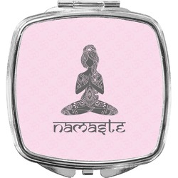 Lotus Pose Compact Makeup Mirror (Personalized)