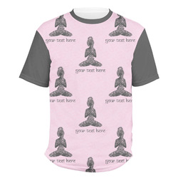 Lotus Pose Men's Crew T-Shirt - Large (Personalized)