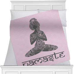 Lotus Pose Minky Blanket - Twin / Full - 80"x60" - Double Sided (Personalized)