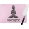 Lotus Pose Personalized Glass Cutting Board