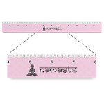 Lotus Pose Plastic Ruler - 12"