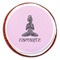 Lotus Pose Printed Icing Circle - Large - On Cookie