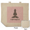 Lotus Pose Reusable Cotton Grocery Bag - Front & Back View