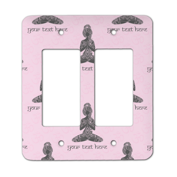 Custom Lotus Pose Rocker Style Light Switch Cover - Two Switch