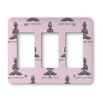 Lotus Pose Rocker Style Light Switch Cover - Three Switch