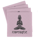 Lotus Pose Absorbent Stone Coasters - Set of 4