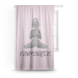 Lotus Pose Sheer Curtain - 50"x84" (Personalized)