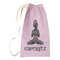 Lotus Pose Small Laundry Bag - Front View