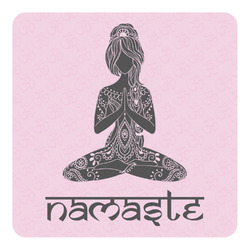 Lotus Pose Square Decal - Small (Personalized)