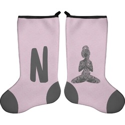 Lotus Pose Holiday Stocking - Double-Sided - Neoprene