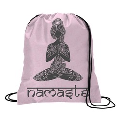 Lotus Pose Drawstring Backpack - Large (Personalized)