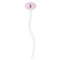 Lotus Pose White Plastic 7" Stir Stick - Oval - Single Stick