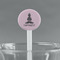 Lotus Pose White Plastic 7" Stir Stick - Round - Main