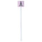 Lotus Pose White Plastic Stir Stick - Double Sided - Square - Single Stick