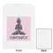 Lotus Pose White Treat Bag - Front & Back View