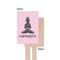 Lotus Pose Wooden 6.25" Stir Stick - Rectangular - Single - Front & Back