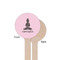 Lotus Pose Wooden 6" Stir Stick - Round - Single Sided - Front & Back