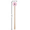 Lotus Pose Wooden 7.5" Stir Stick - Round - Dimensions