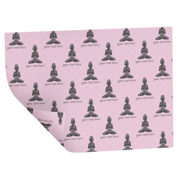 Custom Lotus Pose Wrapping Paper Sheets - Double-Sided - 20" x 28"