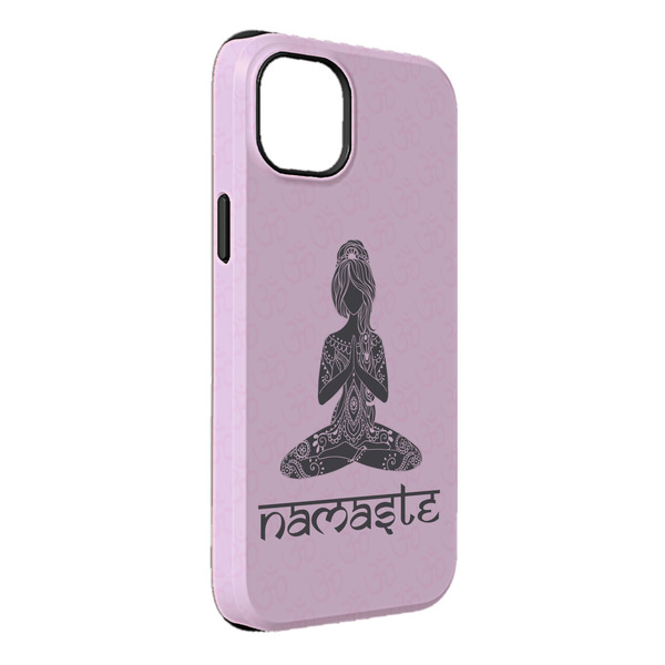 Custom Lotus Pose iPhone Case - Rubber Lined - iPhone 14 Plus