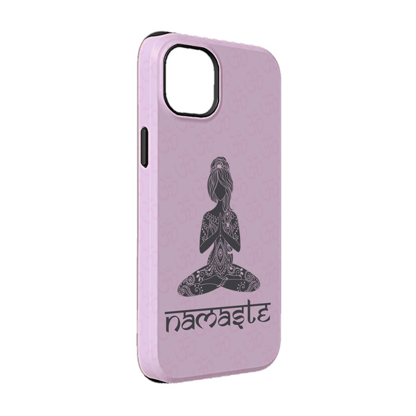 Custom Lotus Pose iPhone Case - Rubber Lined - iPhone 14