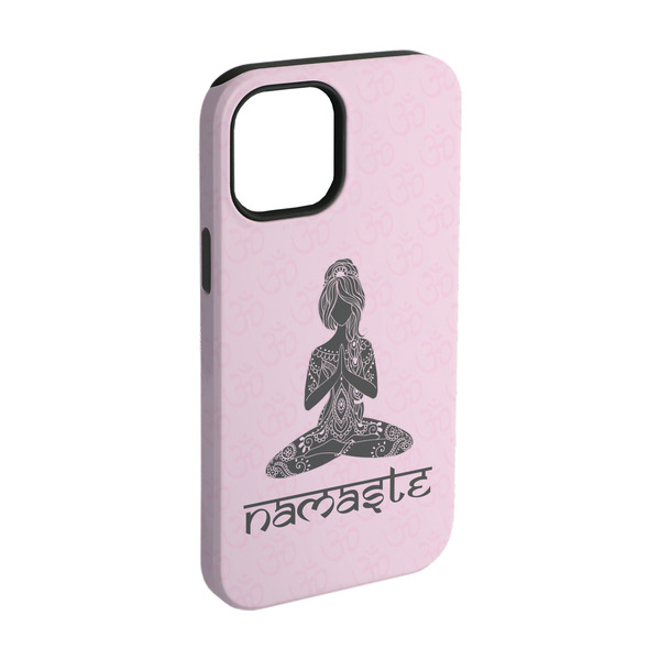 Custom Lotus Pose iPhone Case - Rubber Lined - iPhone 15