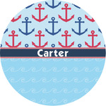 Anchors & Waves Multipurpose Round Labels - 1" (Personalized)