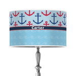 Anchors & Waves 12" Drum Lamp Shade - Poly-film (Personalized)