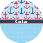 Anchors & Waves Multipurpose Round Labels - 2" (Personalized)