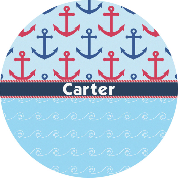 Custom Anchors & Waves Multipurpose Round Labels - 2" (Personalized)