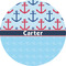 Anchors & Waves 2" Multipurpose Round Labels - Single Sticker