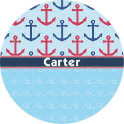 Anchors & Waves Multipurpose Round Labels - Custom Sized (Personalized)