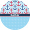 Anchors & Waves 3" Multipurpose Round Labels - Single Sticker