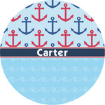 Anchors & Waves Multipurpose Round Labels - 5" (Personalized)