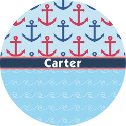 Anchors & Waves Multipurpose Round Labels - 5" (Personalized)