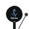 Anchors & Waves Black Plastic 5.5" Stir Stick - Round - Closeup