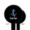 Anchors & Waves Black Plastic 6" Food Pick - Round - Single Sided - Front & Back