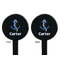 Anchors & Waves Black Plastic 7" Stir Stick - Double Sided - Round - Front & Back