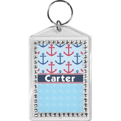 Anchors & Waves Bling Keychain (Personalized)