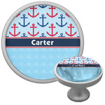 Anchors & Waves Cabinet Knob (Silver) (Personalized)