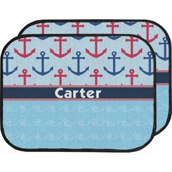 Anchors & Waves Car Floor Mats (Back Seat) (Personalized)