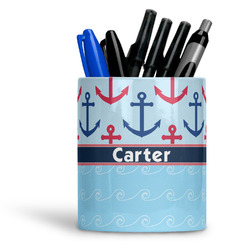 Anchors & Waves Ceramic Pen Holder