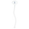 Anchors & Waves Clear Plastic 7" Stir Stick - Oval - Single Stick