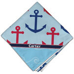 Anchors & Waves Cloth Dinner Napkin - Single w/ Name or Text