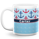 Anchors & Waves 20 Oz Coffee Mug - White (Personalized)